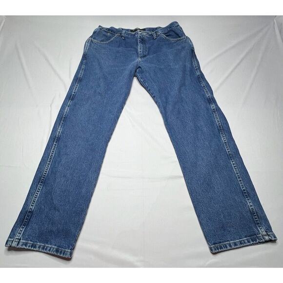 Wrangler Other - Wrangler 31MGSHD Men's Straight Leg Western Blue Jeans - Size 36x31.5 *READ